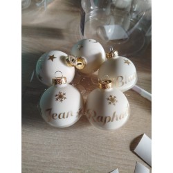 Boule de Noël personnalisée — Blanc